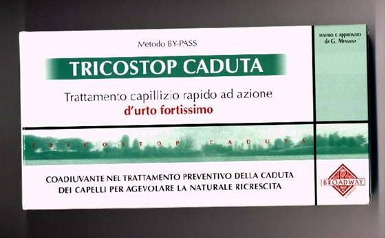 FIALE TRICOSTOP CADUTA URTO
€.26,00

La Lozione Tricostop Trattamento d’urto in 10 fiale da 10ml, è forte e  rapidissima nel risolvere le anomalie capillizie come una persistente  caduta dei capelli, rispetto al normale ciclo di ricambio, alopecia,  forfora, eccesso di sebo. E’ inoltre efficace già dalla prima

applicazione nell’eliminare fastidiosi pruriti. Assicura una forzata e  costante irrorazione sanguigna, a beneficio dei bulbi piliferi,  mantenendoli in naturale  equilibrio di attività  riproduttiva.

Modalità D’uso:

Si consiglia l’uso di una fiala ogni volta che la cute viene lavata, fare

eseguire un adeguato massaggio, lasciando il normale tempo di posa, per permettere al

prodotto la penetrabilità prima di passare all’asciugatura.

Avvertenze:

Dopo l’applicazione e massaggio, è normale avvertire un senso di calore

Alla  cute che può durare alcuni minuti, e un leggero 

 arrossamento  dovuto alla  stimolazione  sanguigna, che permette il

 nutrimento necessario  al  bulbo capillifero, se questo  dovesse infastidire il soggetto, è

possibile procedere ad un risciacquo con acqua fredda, l’effetto benefico del trattamento

non viene comunque alterato. In presenza di capelli molto corti tamponare il liquido

eccedente. Tenere lontano dalla portata dei bambini, e non toccare i neonati per almeno

4 ore  dopo aver toccato il prodotto con le mani.

        

Broadway cosmetic  s.a.s.

via  Rivette n°20,  cap.10073  Ciriè, fraz. Devesi Torino (Italy)

Tel.+390115369042.Tel.+390115505215.Fax.+3901109652027.