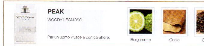 Descrizione —

L'intensità del bergamotto insieme alla natura feroce del cuero e l'energia del Cacao rendono questo profumo un'esperienza indimenticabile che ti farà esplorare il mondo.
Note Olfattive —

Legnoso - Legnoso
Peak: Per un uomo vivace e con carattere
Note di testa, sono le prime che si percepiscono nel profumo.
Note di cuore, sono l anima del profumo.
Note di fondo, sono quelle che conferiscono profonditá al profumo.

Nota di Testa

Bergamotto

Nota di Cuore

Cuoio

Nota di Fondo

Cacao


