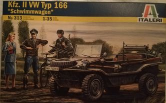 Schwimmwagen Kfz II VW Typ 166. Italeri 1/35. 155kr.