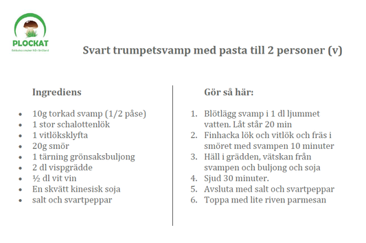 svart trumpet pasta