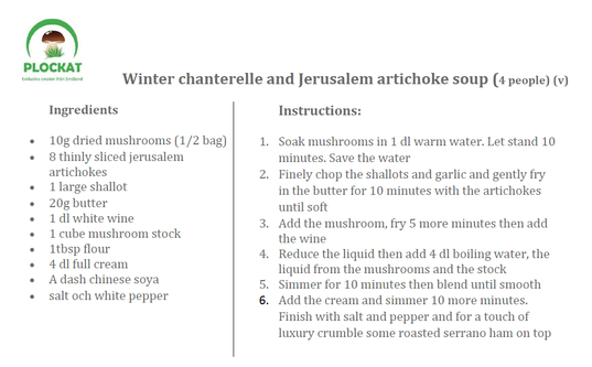 winter chanterelle and JA soup