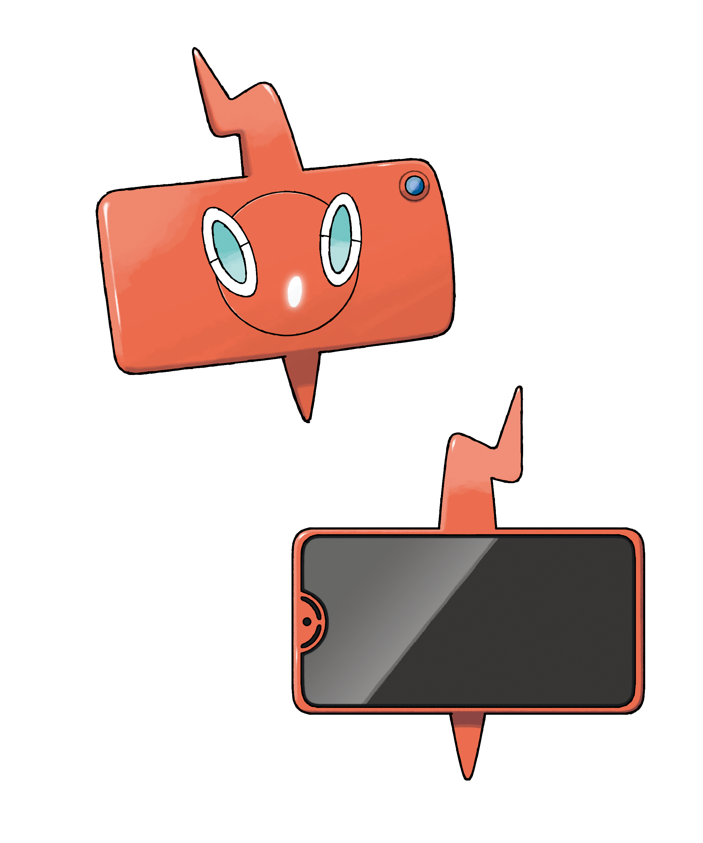 Pokémon Sword and Shield Artwork Rotom Phone