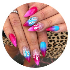 Pink flames