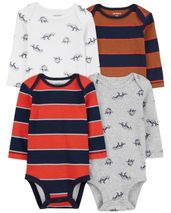 175.000 Set de bodys carter´s de algodón mangas largas color azr