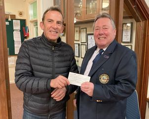 Men's Charity Presentation to Great Western Air Ambulance Charity