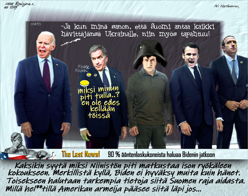 Biden-Niinistö-Zelensky-Macron-Zuckerberg.Rajaaita-isot pojat-puuta -heinää