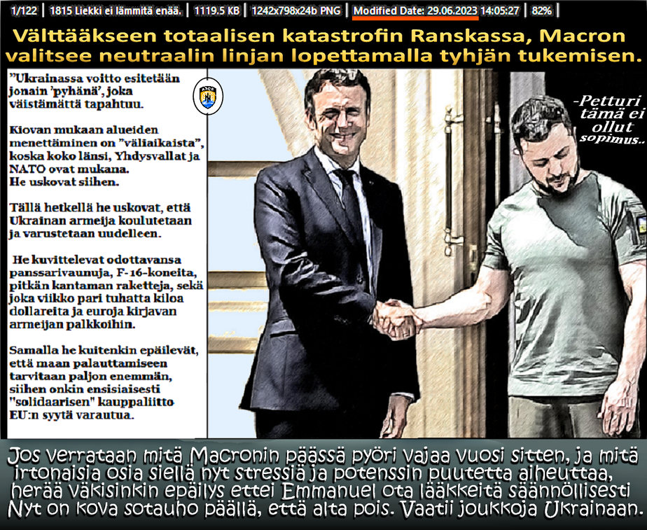 Kupan oireita, Jakomielitauti, Ranskalainen ongelma, ennen ja nyt, Zelensky on myös hullu, Venäjä voittaa