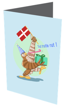 Ugle med flag_kort