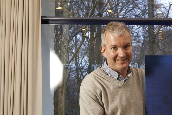 Peter i forbindelse med udstilling i Mølholm Sognehus 2014