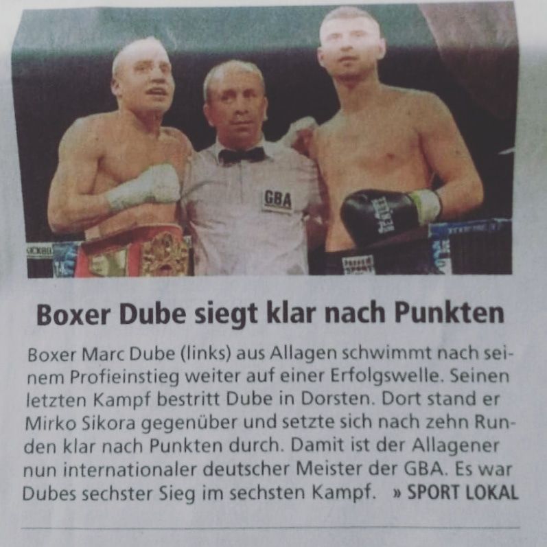 Marc Dube Profiboxer Kreis Soest