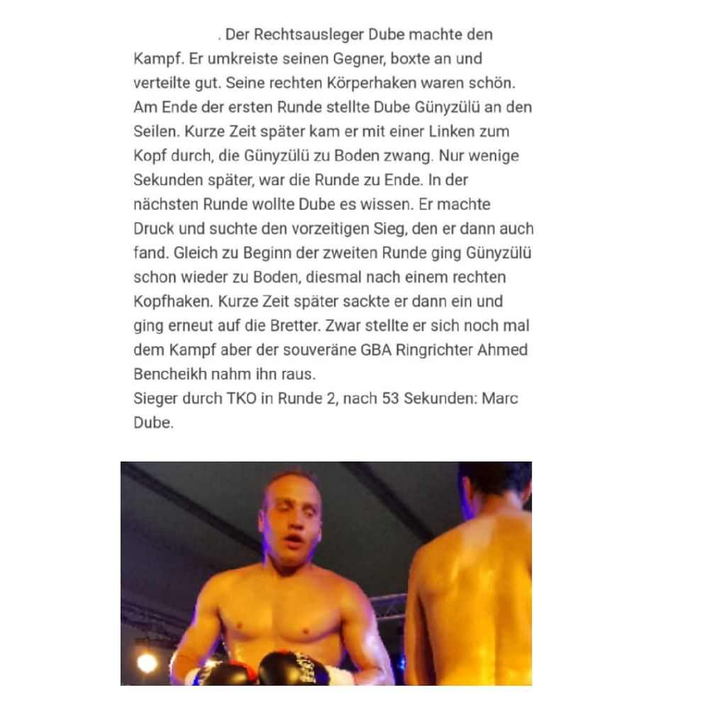 Marc Dube Profiboxer Kreis Soest