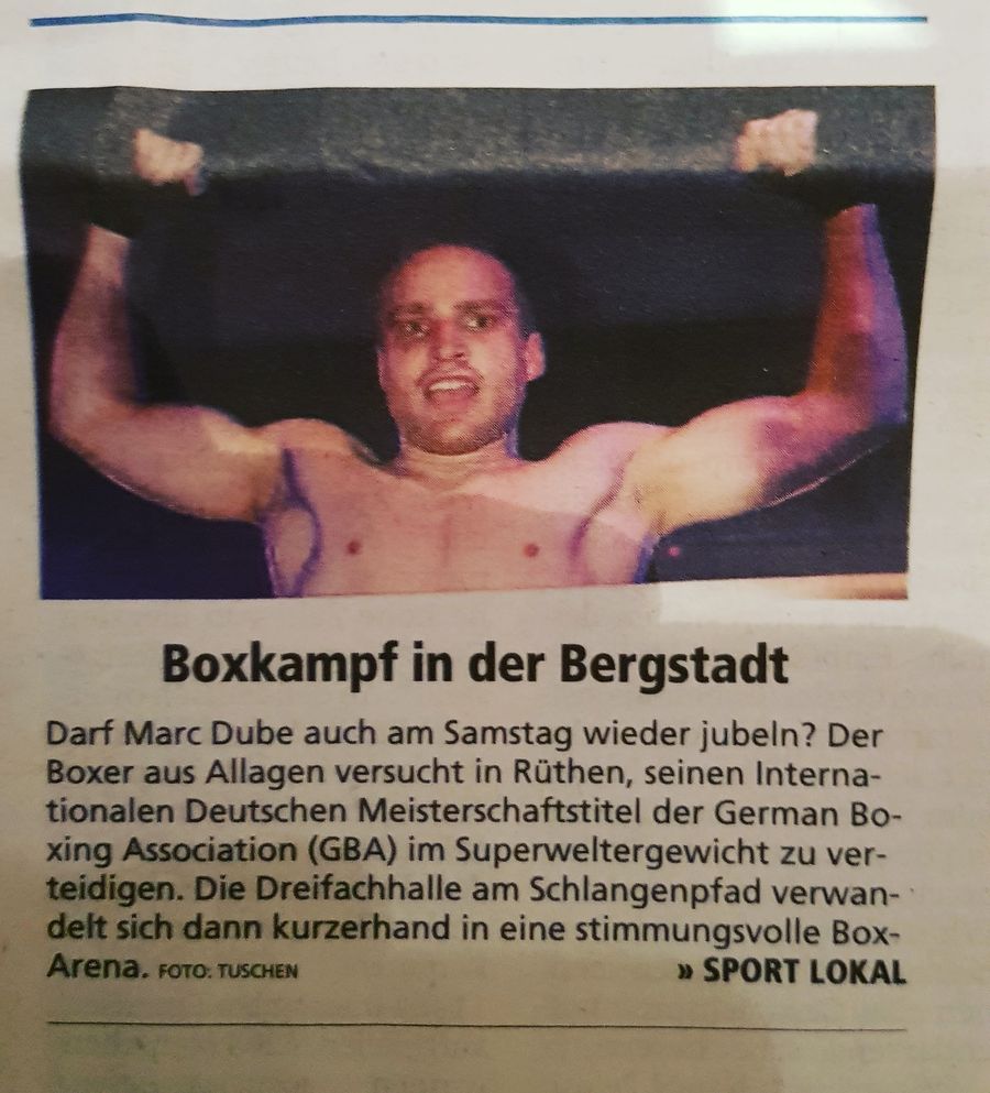 Marc Dube Profiboxer Kreis Soest