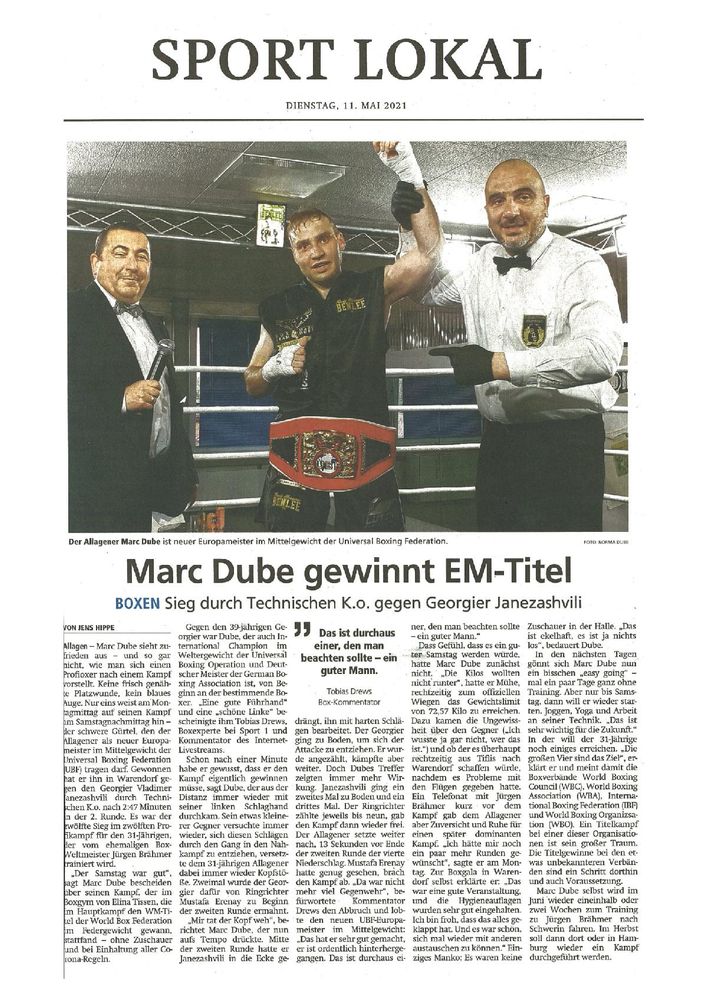 Marc Dube Profiboxer Kreis Soest