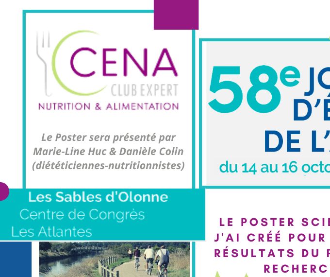 Mars 2020: Chargée de projet scientifique pour l'Association CENA: création d'un Poster Scientifique