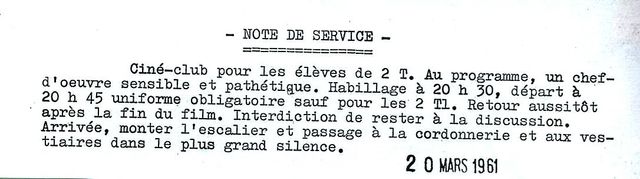 Souvenez-vous ..... ce type de sortie était considéré comme une récompense voire un privilège  !!!