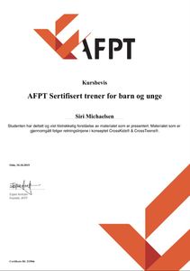PT Siri AFPT CrossKids CrossTeens diplom