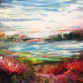 100x100cm_2017_Landscape-with-lake