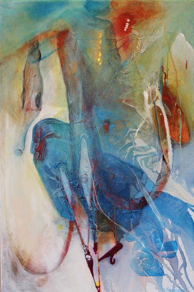 Q´ente Ateljé Eva Wiren SAGITTARIUS 46x68 akryl 2019