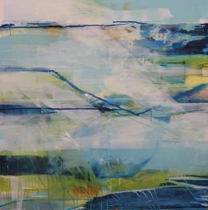 Q´ente Atelje Eva Wiren Nature speaks I akryl 80x80 2019