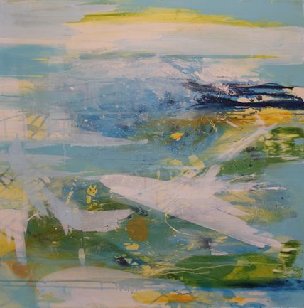 Q´ente Atelje Eva Wiren Nature speaks II akryl 80x80 2019