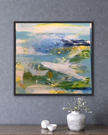 Q´ente Atelje Eva Wiren Nature speaks II inter akryl 80x80 2019