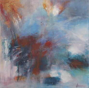 Q´ente Atelje Eva Wiren TORNADO 40x40  2018 olja komp
