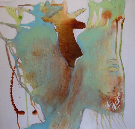Q´ente Atelje Eva Wiren TRANSFORMATION  akryl  80x80 2019