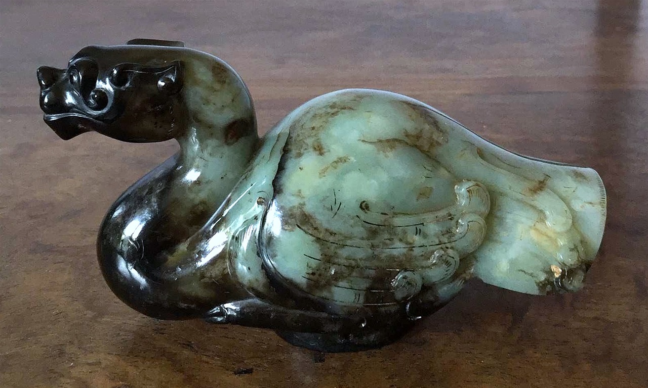 黄玉龍形珮 和田玉 古玉 古玉擺件 中国古玩 中国美術 唐物骨董 G42