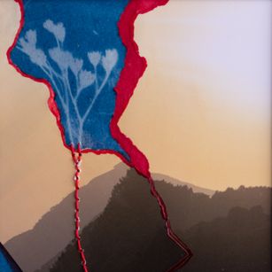 Mixed media - cyanotype/fotografie/katoen