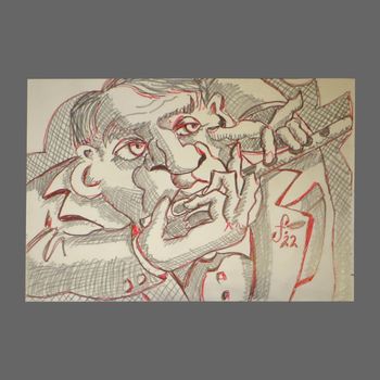Boceto de flautista