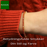 Betydningsfulde Smykker i Din stil og Din farve hos RASK Smykker Danmark - CO2 fri Smykker der hjælper Din planet.