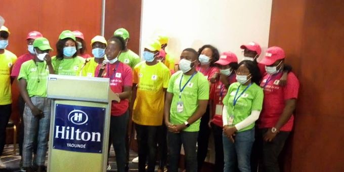Les membres du RECAJ+ lors de leur plaidoyer au Hilton le 09 décembre 2020