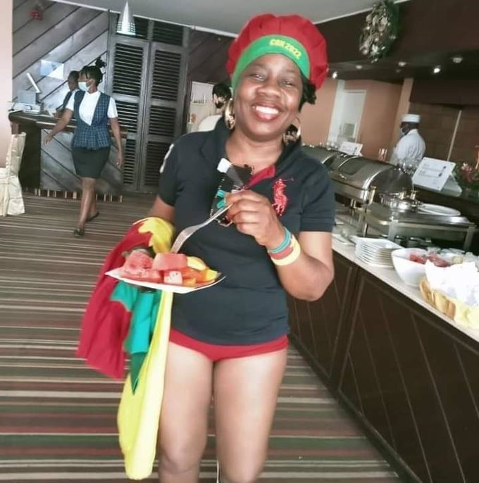 Marie Christine Aline Zomo Bem ici à l'Hôtel Mont Febe à Yaoundé (c) Fan Club Aline Zomo Bem