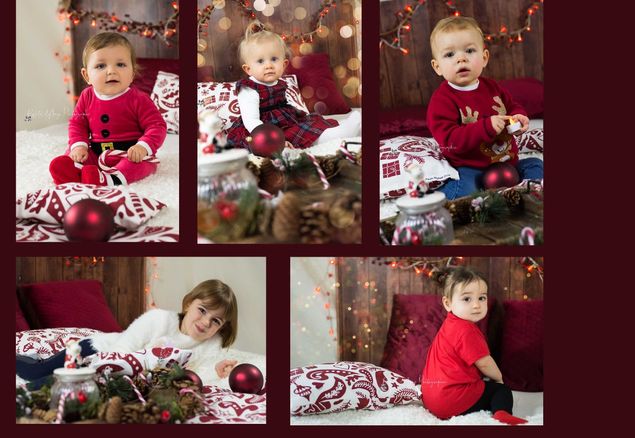 Petits portraits extraits des séances de Noel 2019. Des rennes, des pères Noel, de magnifiques et lumineux petits lutins
