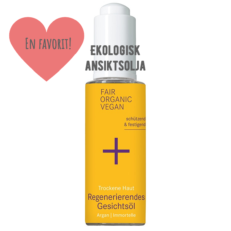 Ekologisk ansiktsolja för torr hy.