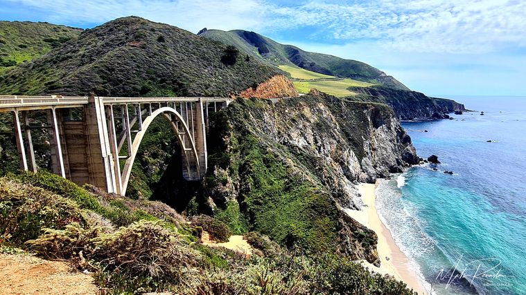 California cruising. Bixby bridge, Big Sur.