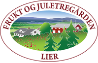 Frukt og Juletregården i Lier, sin logo