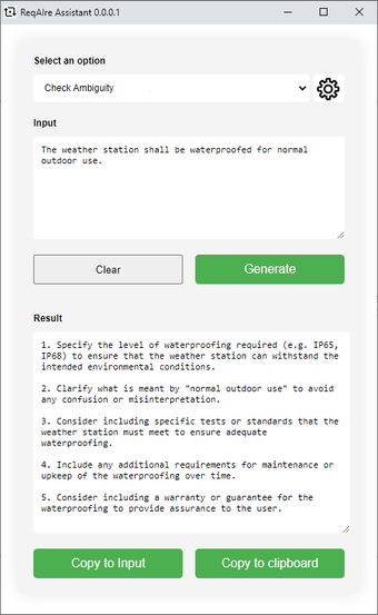 Explain Requirements Ambiguity using AI