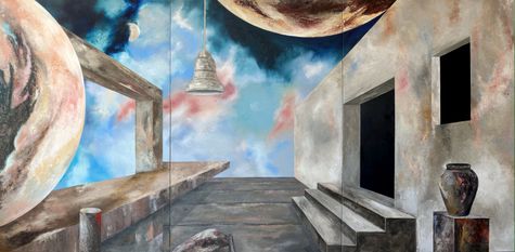 Il suono del tempo Nr. 17 - Öl auf Leinen - 300 x 600 cm - 2022