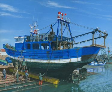 Fishing Boat Repairs, Essaouira, Morocco
