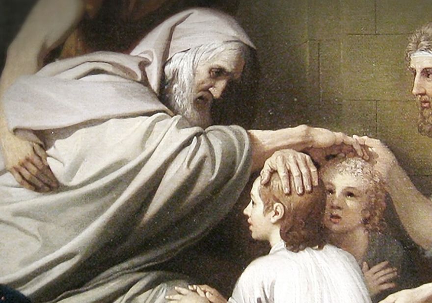 JACOB(ISRAEL) BLESSES JOSEPH'S SONS MANASSEH & EPHRAIM