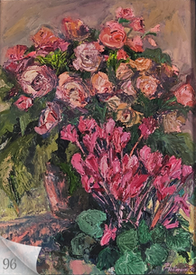 96_Blumenstillleben - Rosen und Alpenveilchen (1995)