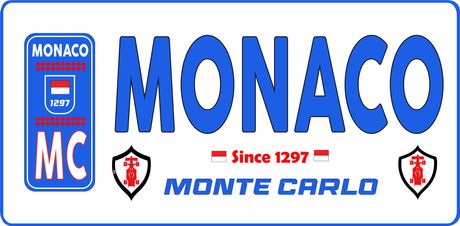 PLAQUE METAL MONACO