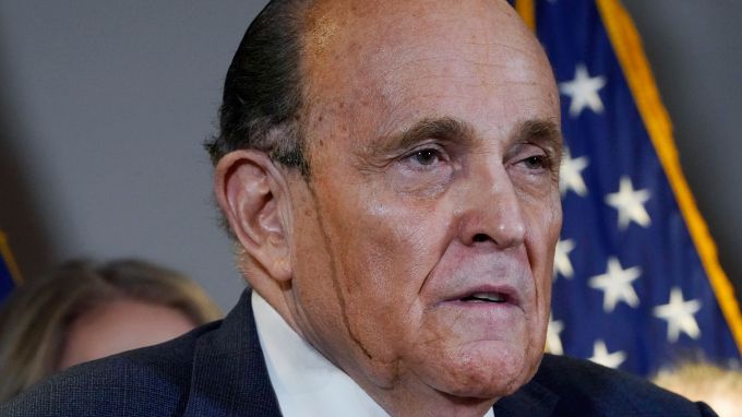 Moving on from the Four Seasons Landscaping Company, Rudy Giuliani held a press conference in Washington DC yesterday. Devoid of any substance or evidence, the highlight (no pun intended) was hair dye trickling down his face under the bright lights. Somebody, please pull the plug on this guy and find him a cabana at Mar-a-Lago where he can watch 'Wheel of Fortune' and be spoon fed soup.