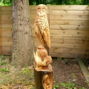owl wood carving