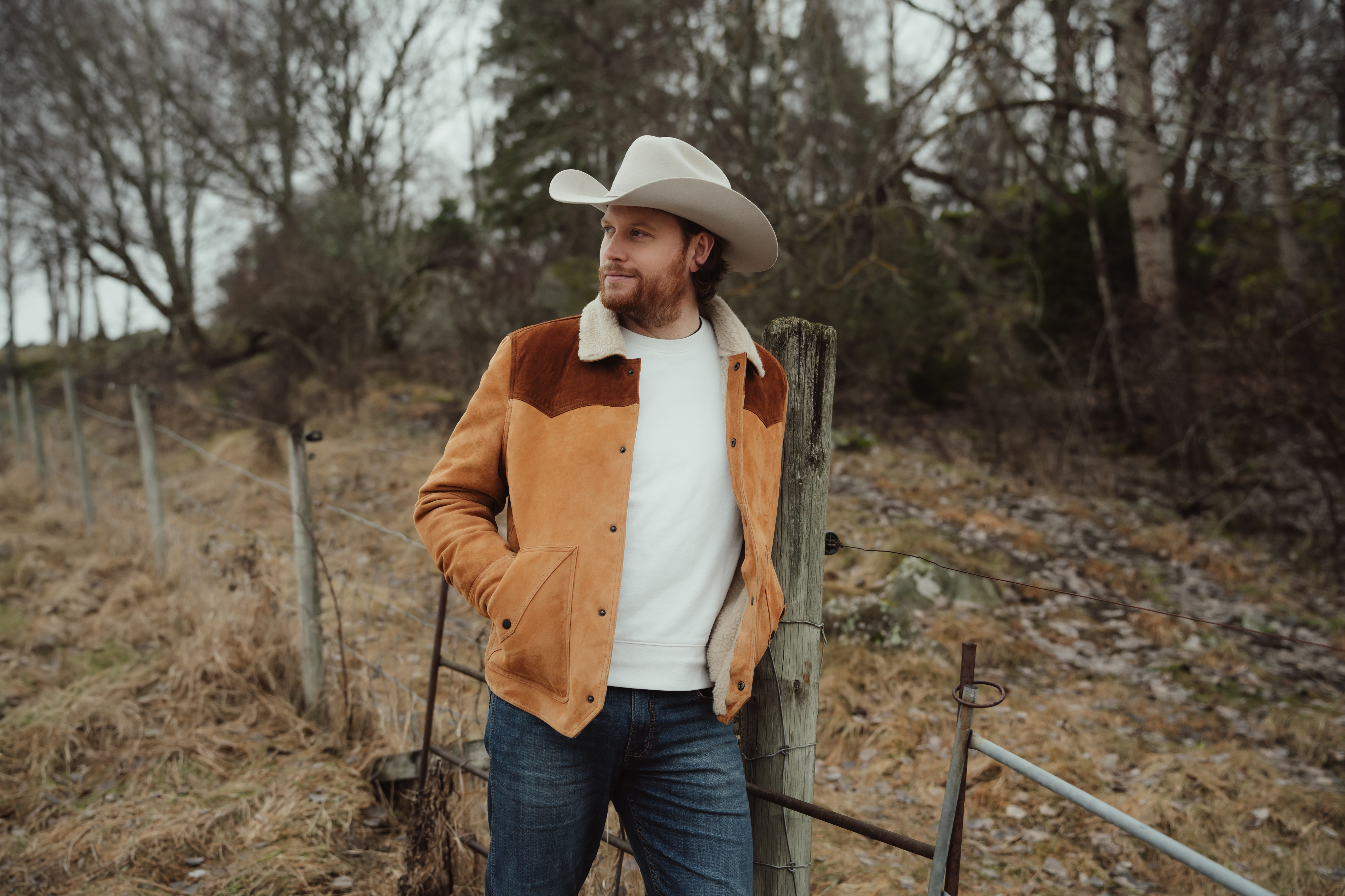 Robin Winther Country Artist Sverige Vit Cowboy Hatt