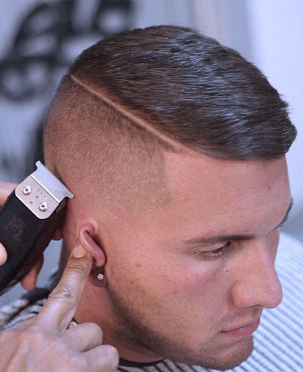 barber taper fade - crew cut