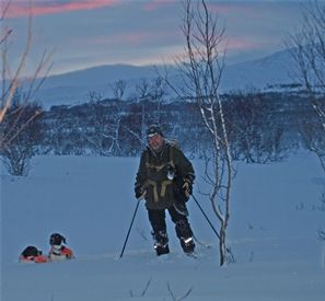 Slitne etter kort økt i djupsnøen på 1.nyttårsdag.