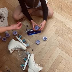 Vorbereitung der Rollschuhe
