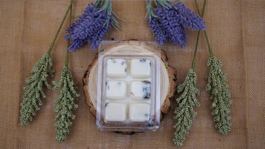 Lavender Botanical 6 Segment Clam Shell